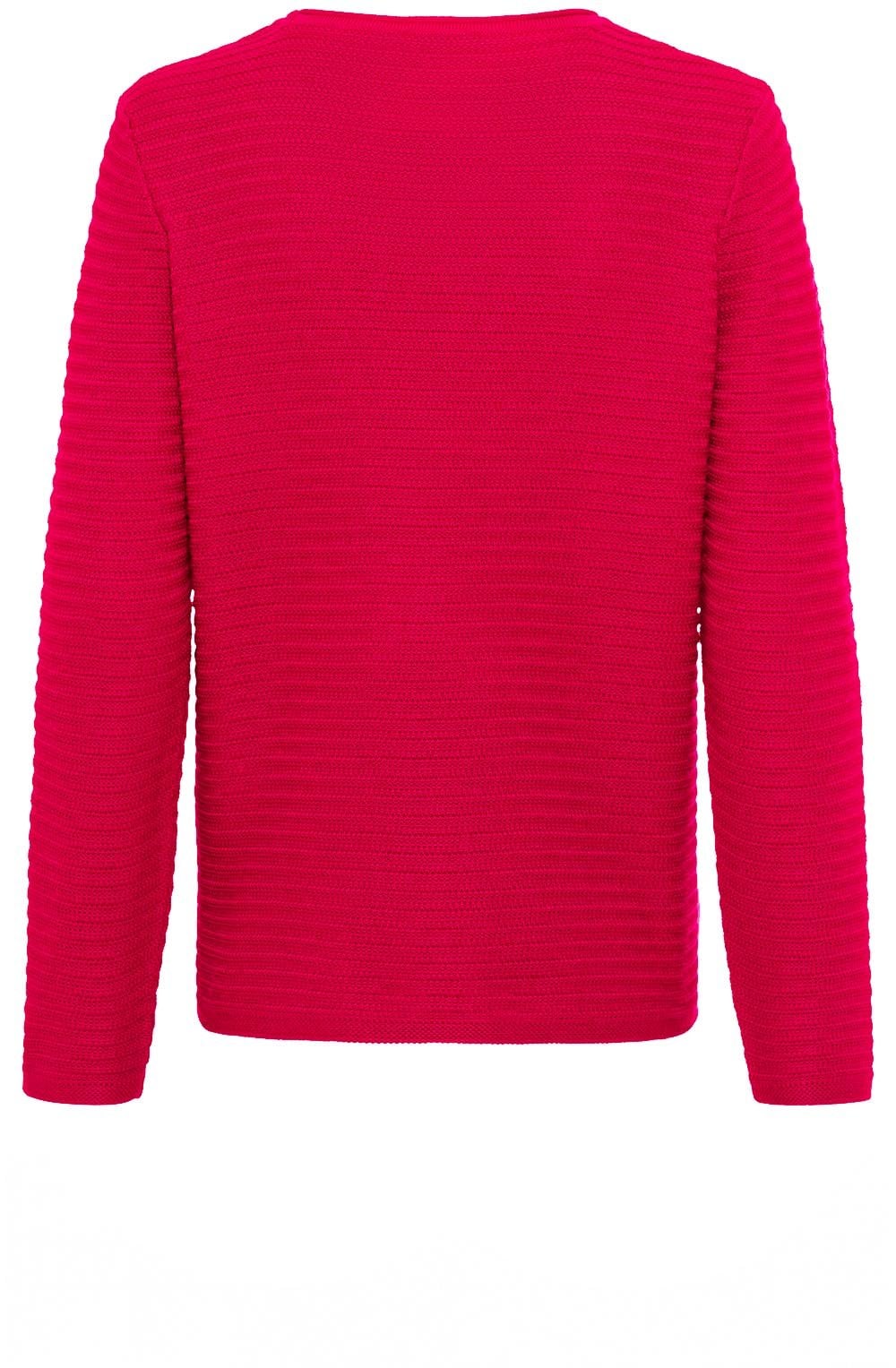 Teaberry Red Horizontal Ribbed Henny Jumper