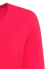 Teaberry Red V Neck Jersey Top