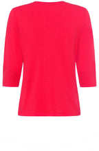 Teaberry Red V Neck Jersey Top