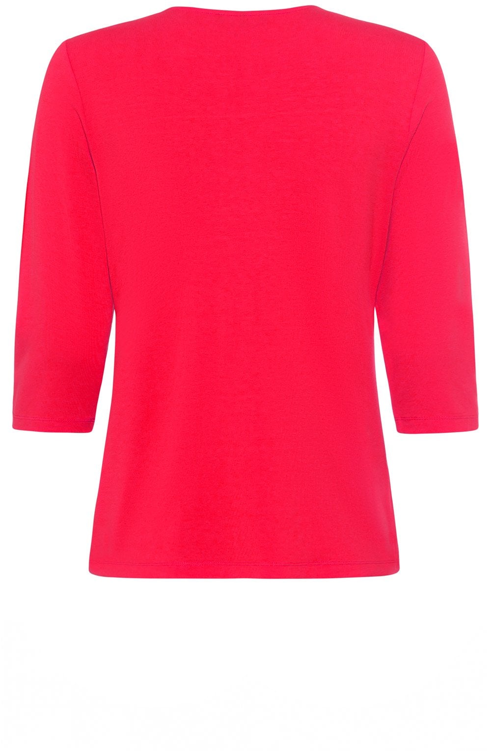 Teaberry Red V Neck Jersey Top