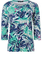 Tropical Design Jersey Top