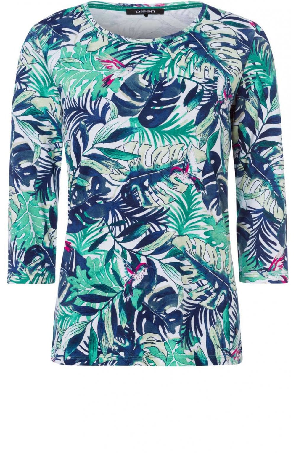Tropical Design Jersey Top
