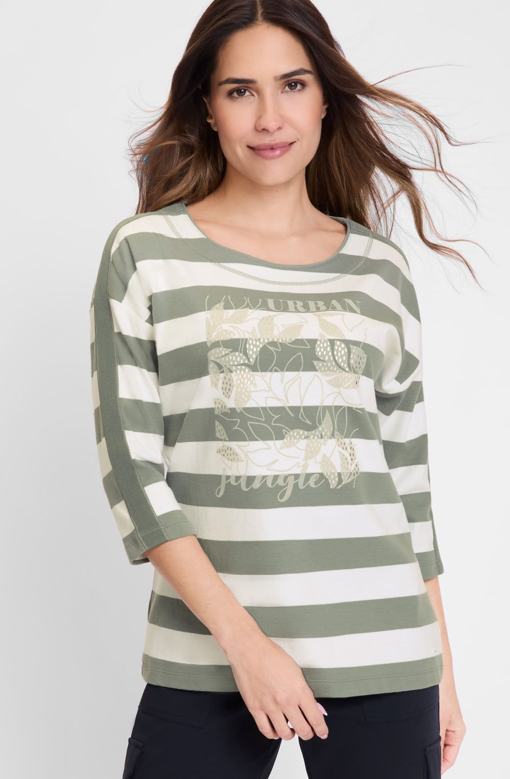 Urban Jungle Khaki Striped Henny Sweatshirt