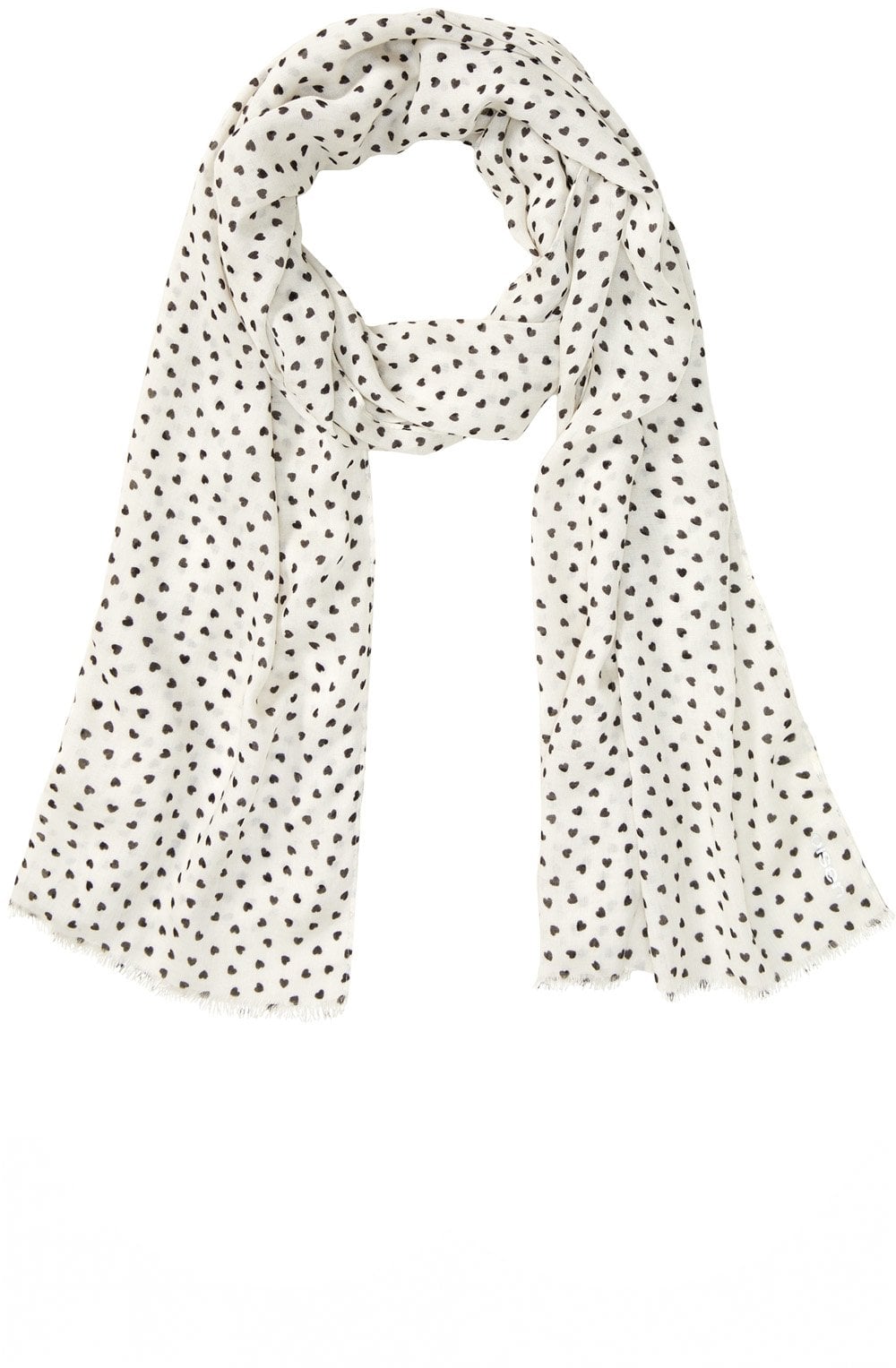 Urban Lights Canvas Beige Hearts Scarf
