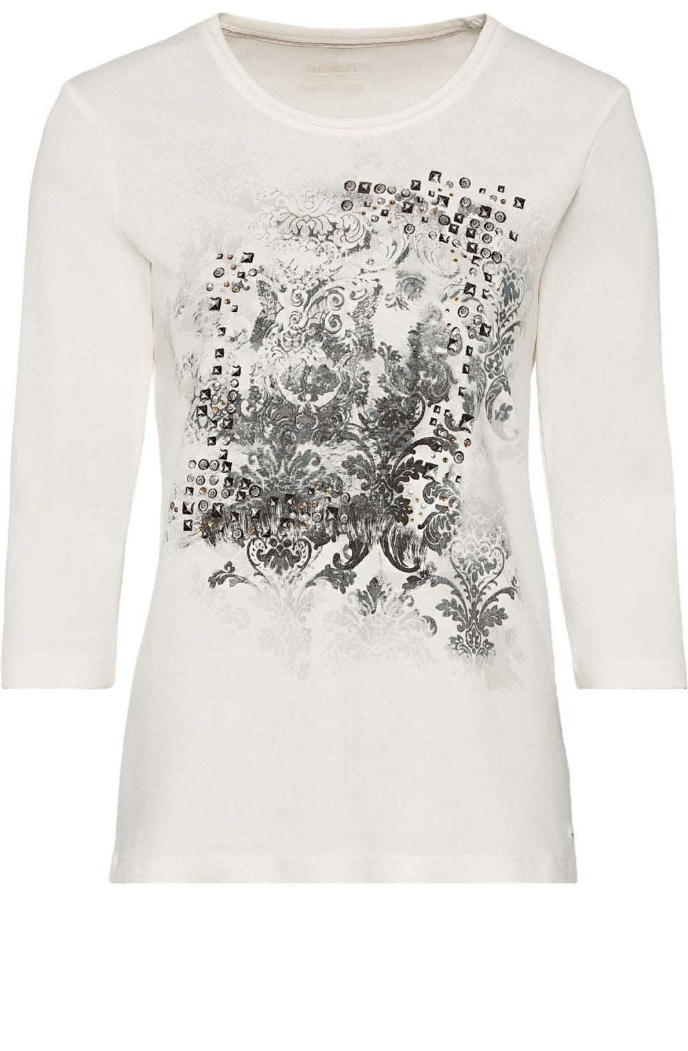 Vanilla White Bold Front Design Top