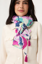 Vibrant Floral Ciao Amore Tasselled Scarf