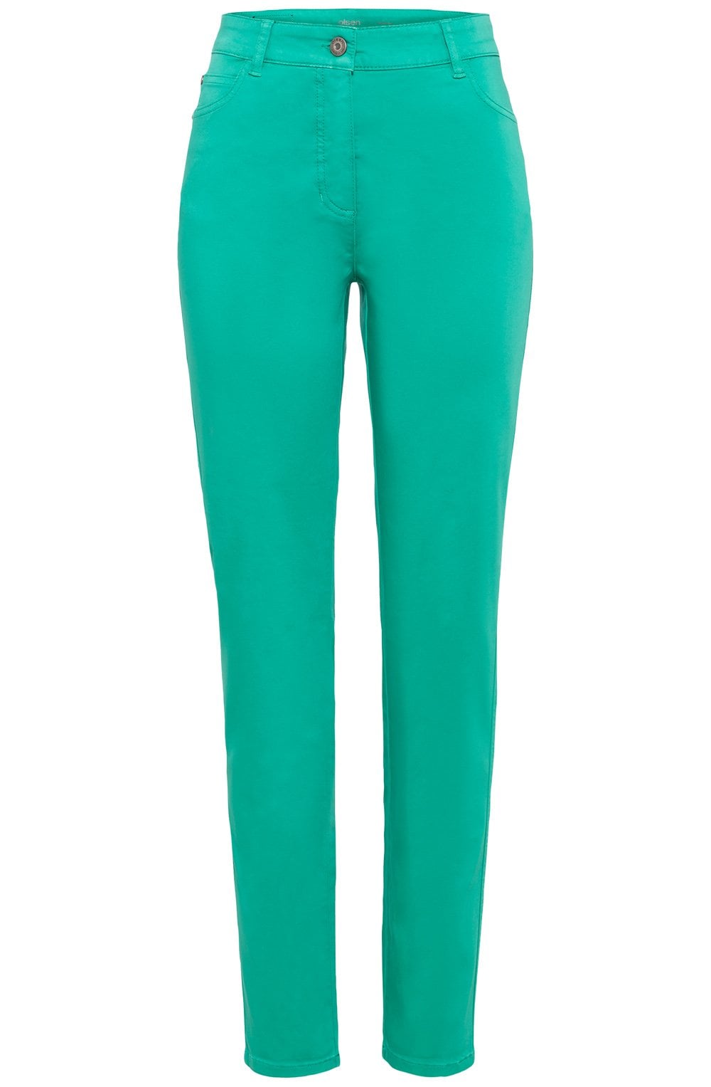 Vivid Green Mona Slim Leg Trousers