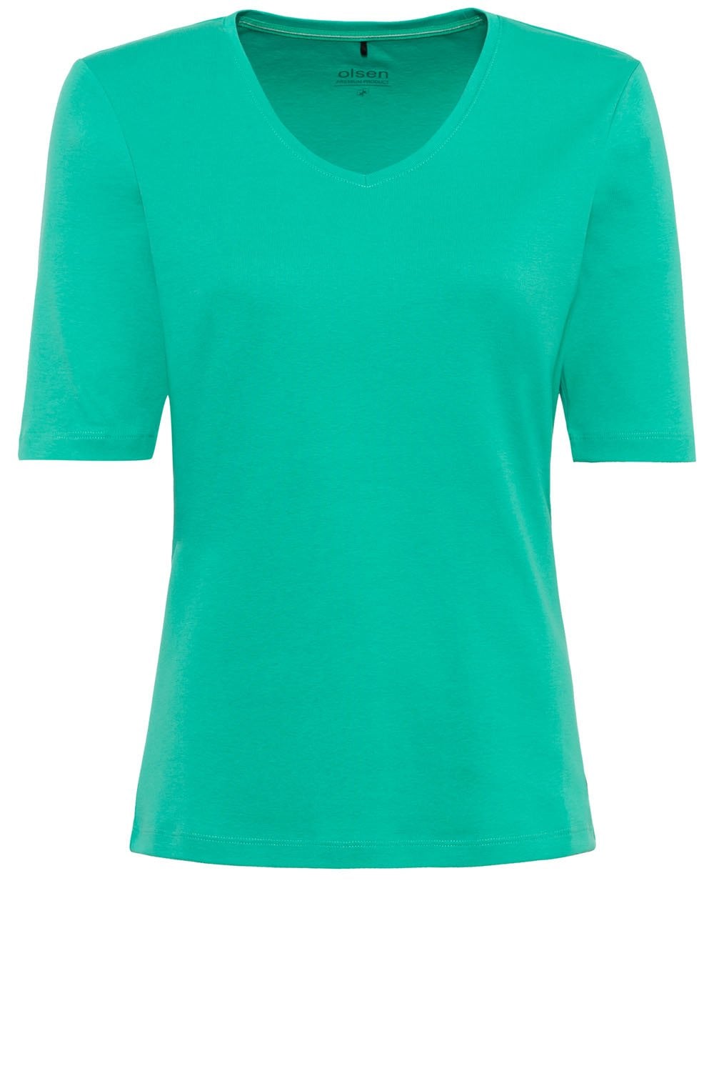Vivid Green V Neck T Shirt