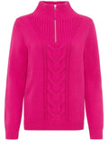 Vivid Pink Cable Knit Henny Jumper