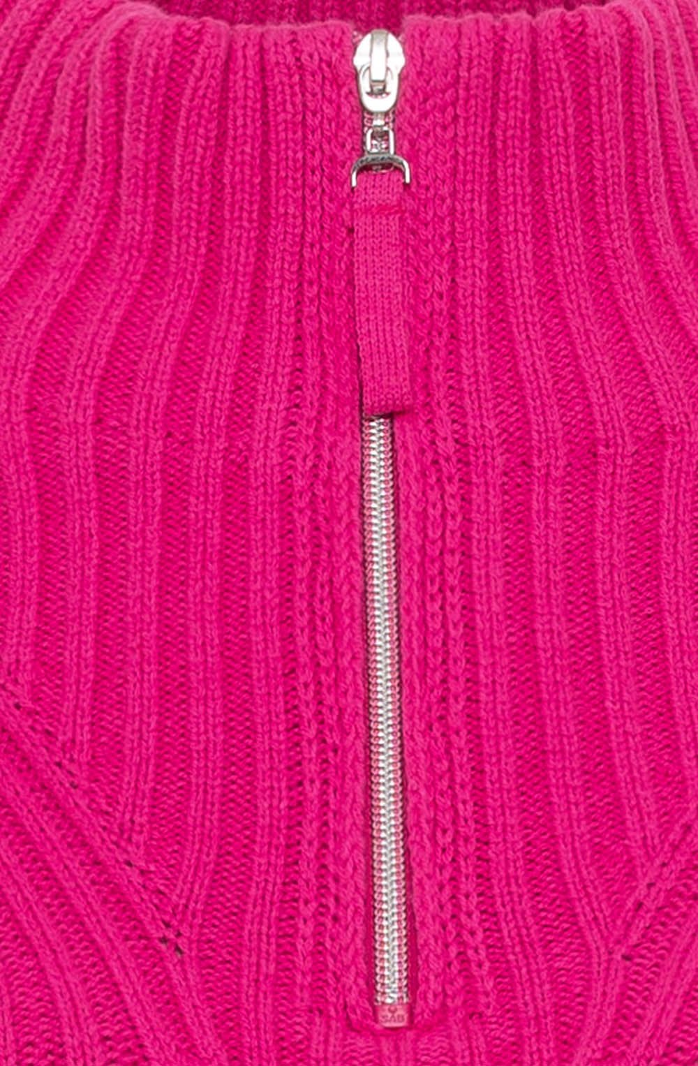 Vivid Pink Cable Knit Henny Jumper