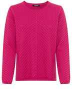 Vivid Pink Diagonal Knit Jumper