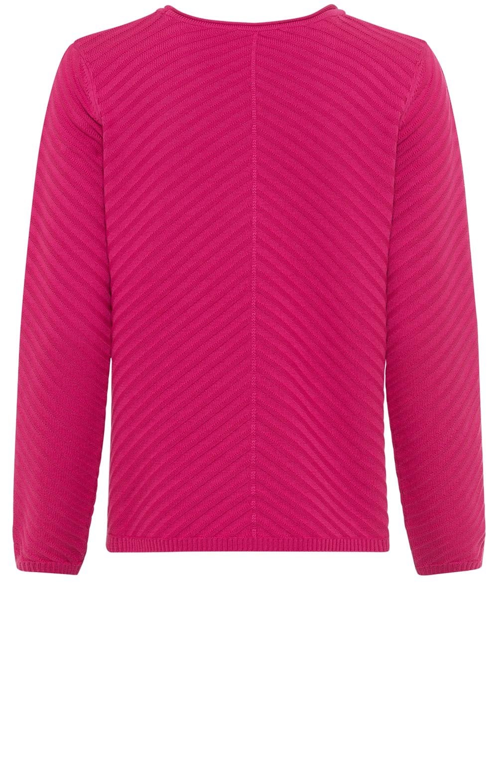 Vivid Pink Diagonal Knit Jumper