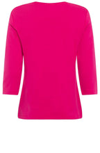 Vivid Pink Floral Design Edda Top