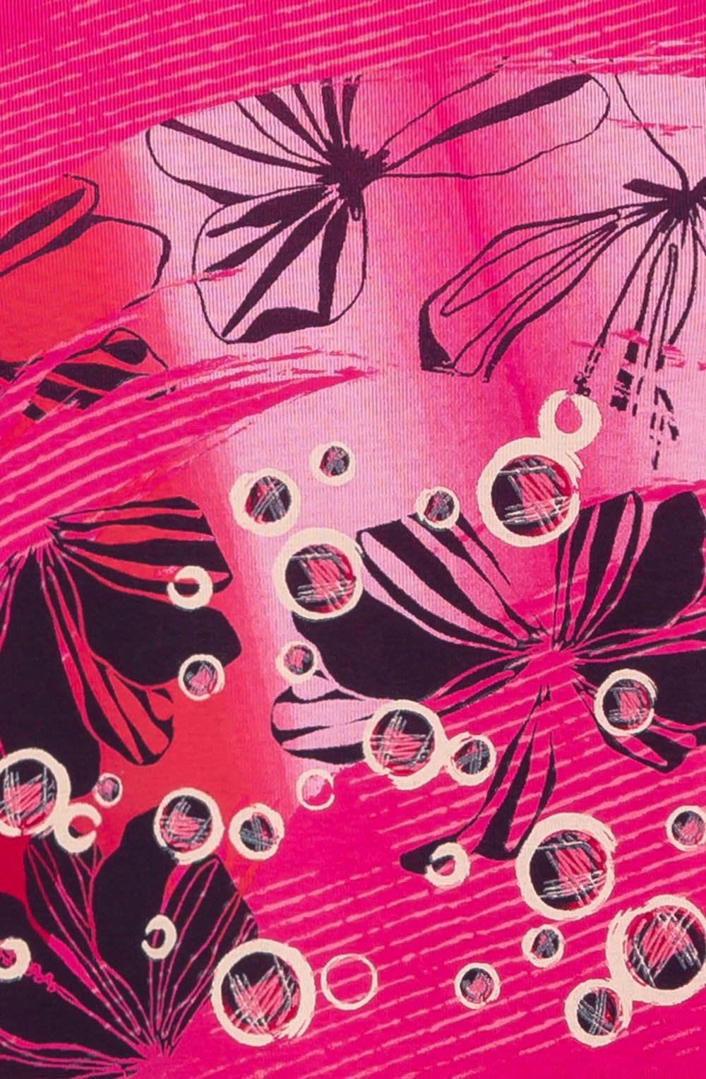 Vivid Pink Floral Design Edda Top