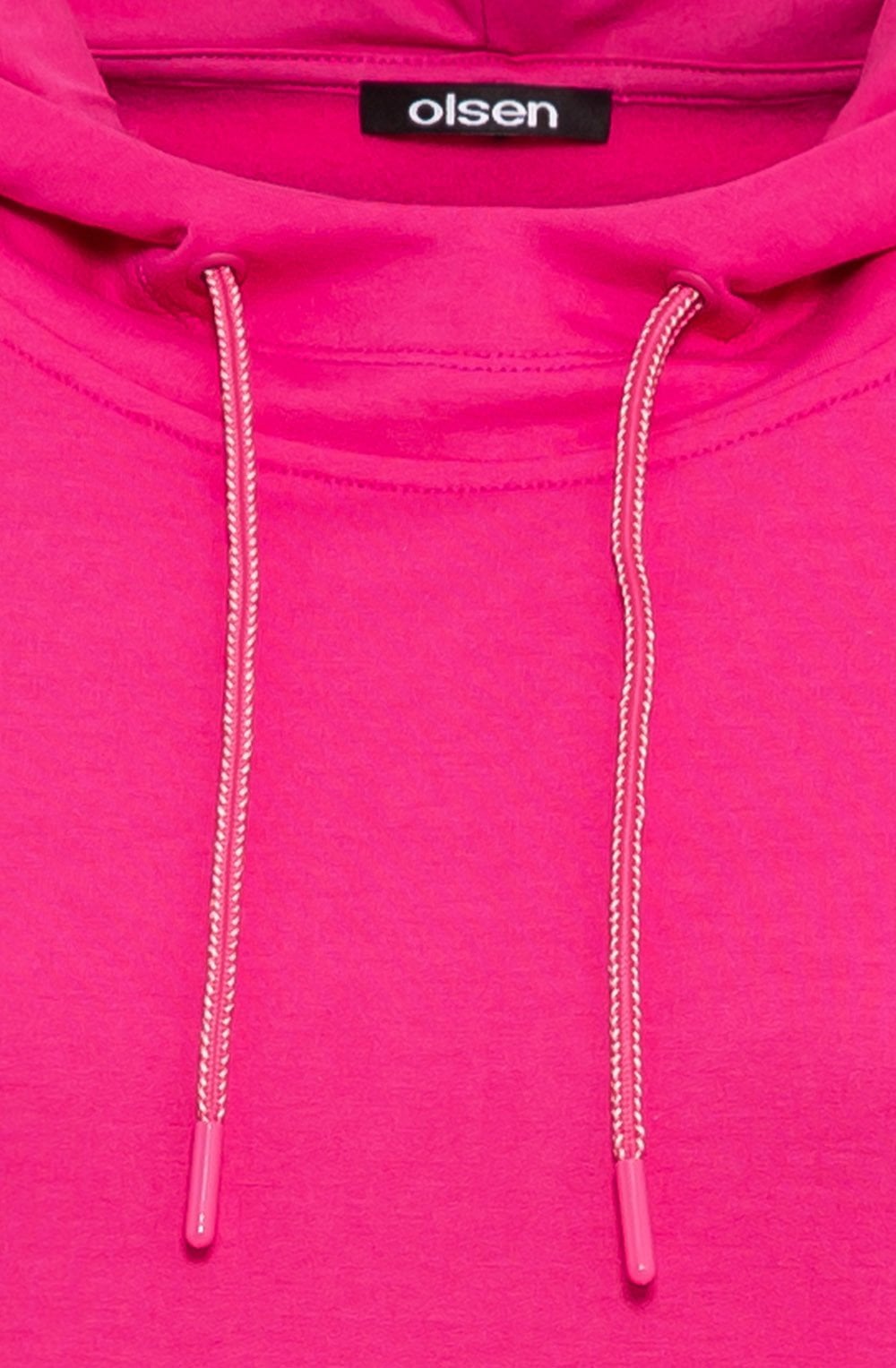 Vivid Pink Hooded Cora Sweater