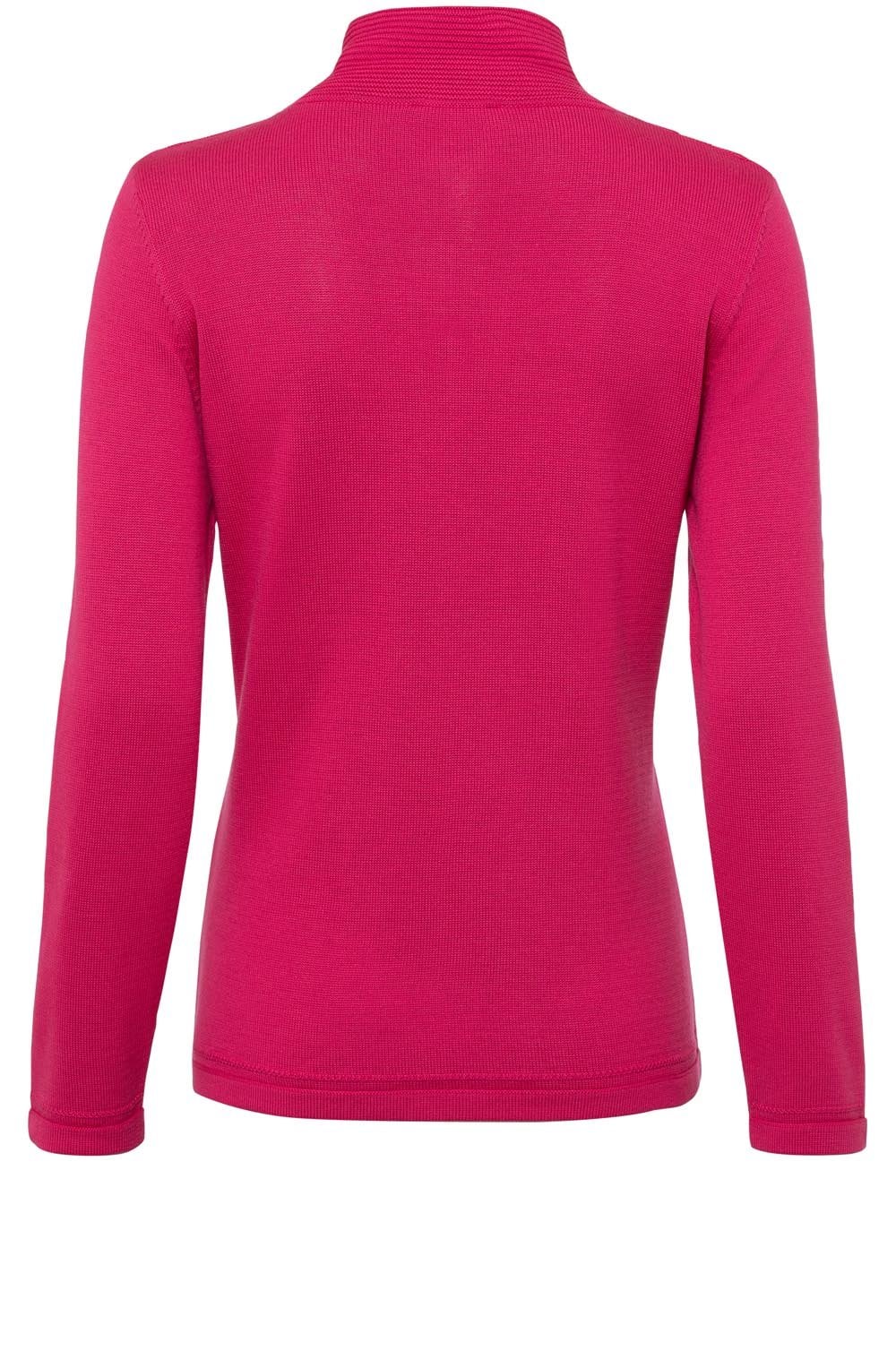 Vivid Pink Horizontal Ribbed Cardigan