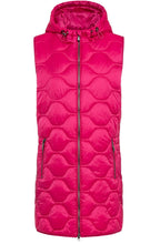 Vivid Pink Long Line Padded Gilet