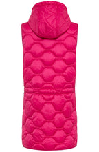 Vivid Pink Long Line Padded Gilet