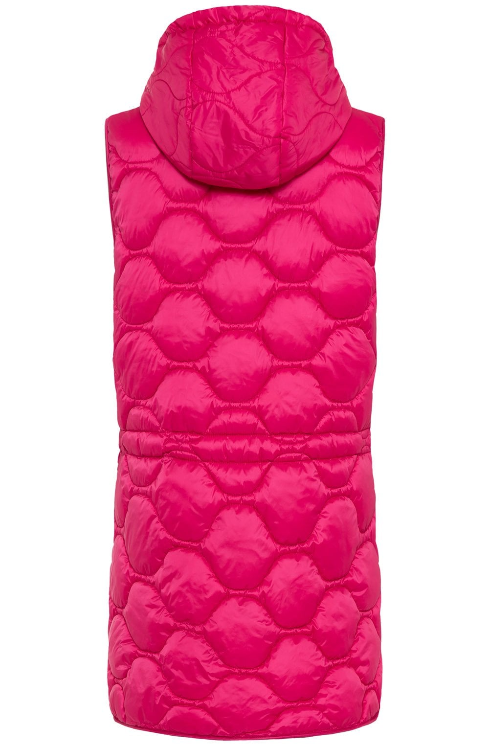 Vivid Pink Long Line Padded Gilet