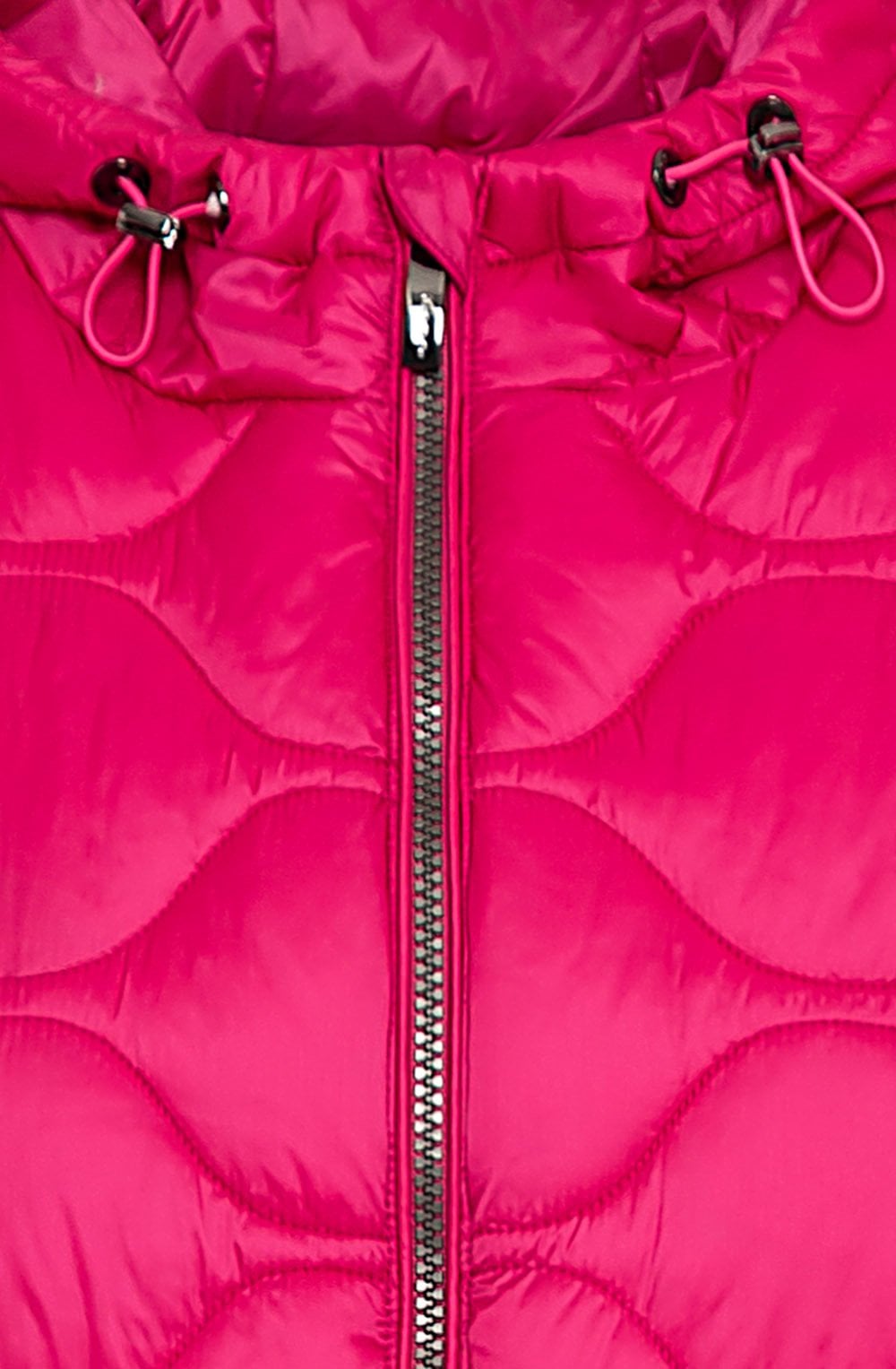 Vivid Pink Long Line Padded Gilet