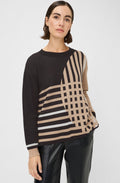 Warm Biscuit Abstract Stripe Cora Jumper