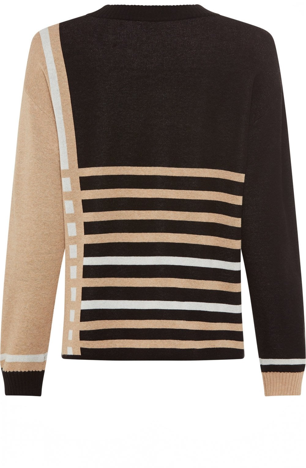 Warm Biscuit Abstract Stripe Cora Jumper