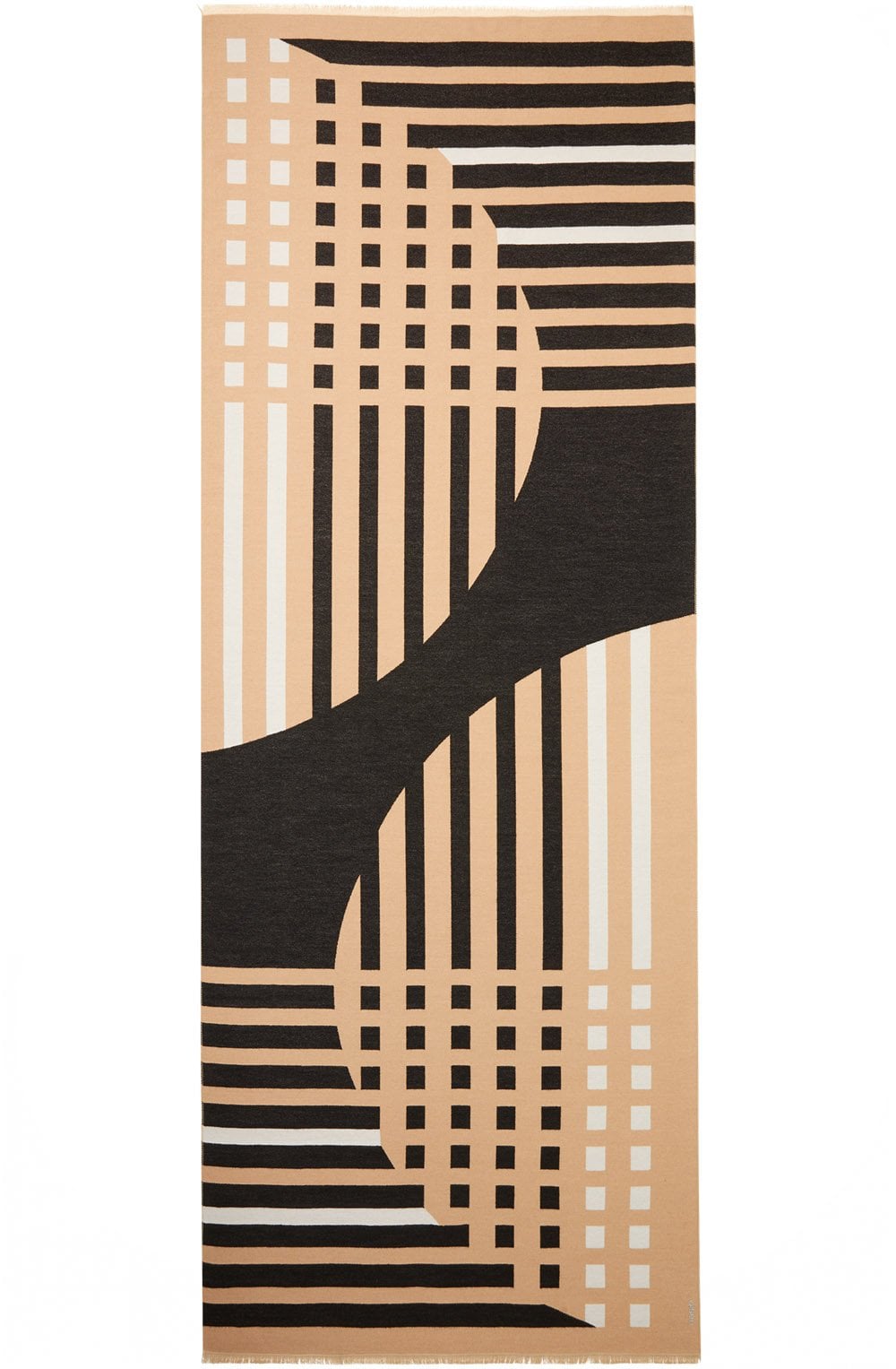 Warm Biscuit Abstract Stripe Scarf