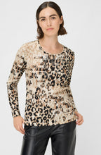 Warm Biscuit and Silver Foil Leopard Print Edda Top