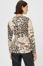 Warm Biscuit and Silver Foil Leopard Print Edda Top