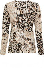 Warm Biscuit and Silver Foil Leopard Print Edda Top