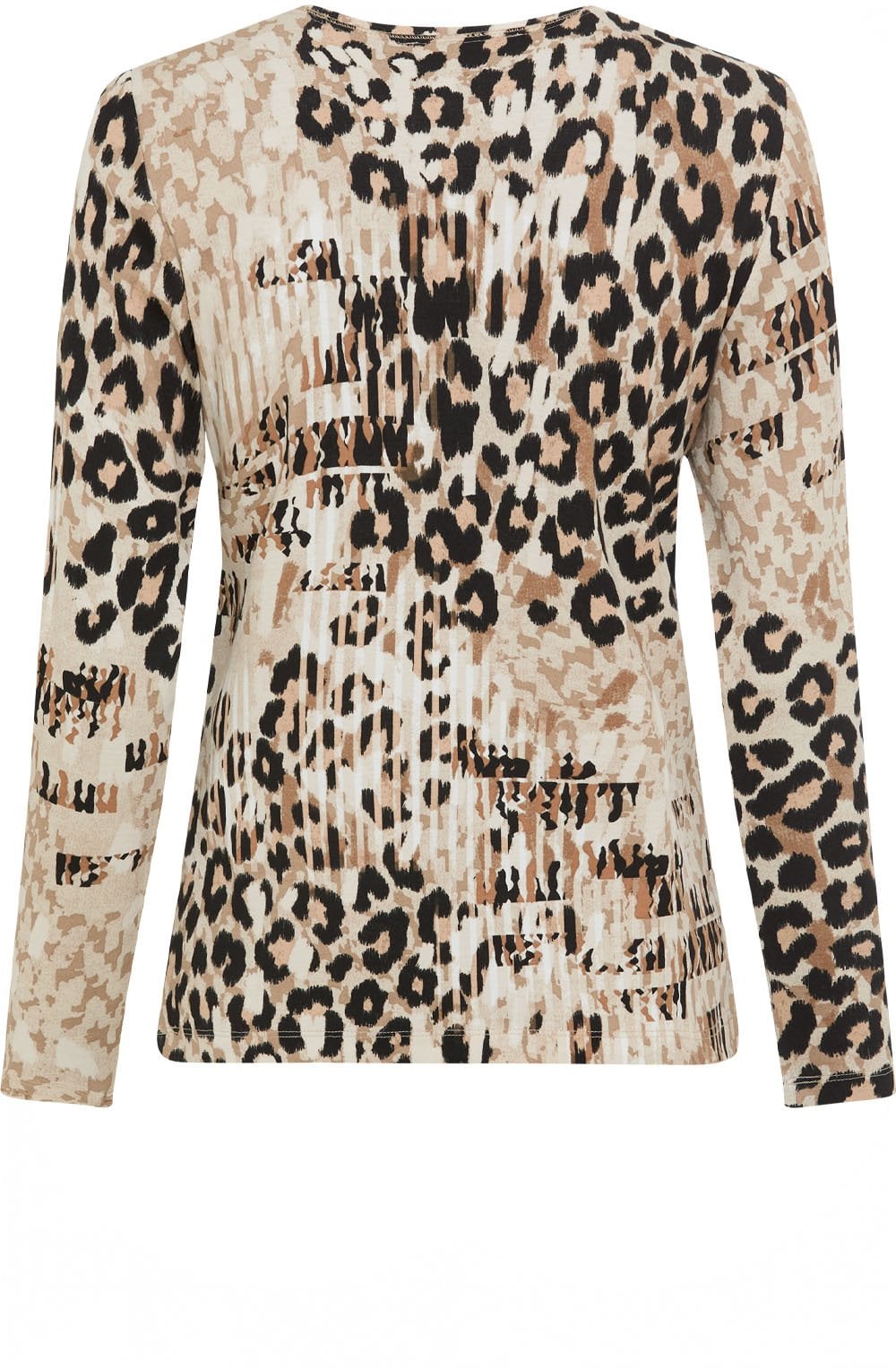 Warm Biscuit and Silver Foil Leopard Print Edda Top