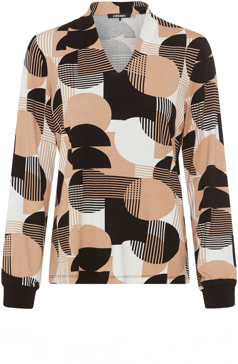Warm Biscuit Circle Print Hannah Top