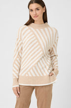 Warm Biscuit Contrast Stripe Cora Jumper