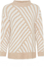 Warm Biscuit Contrast Stripe Cora Jumper