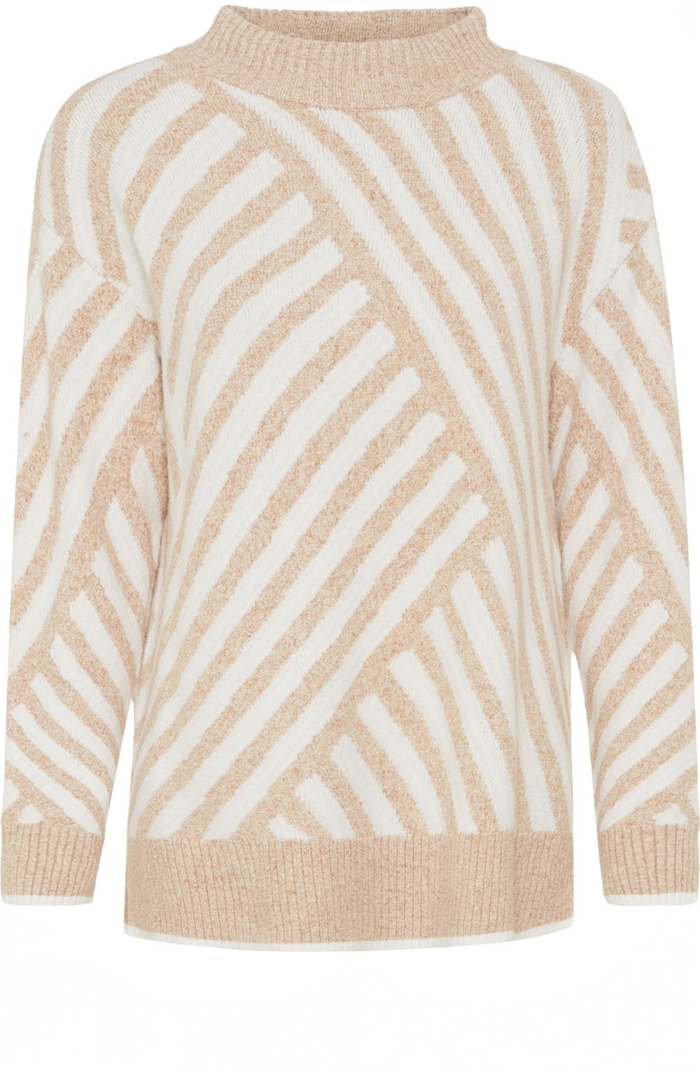 Warm Biscuit Contrast Stripe Cora Jumper