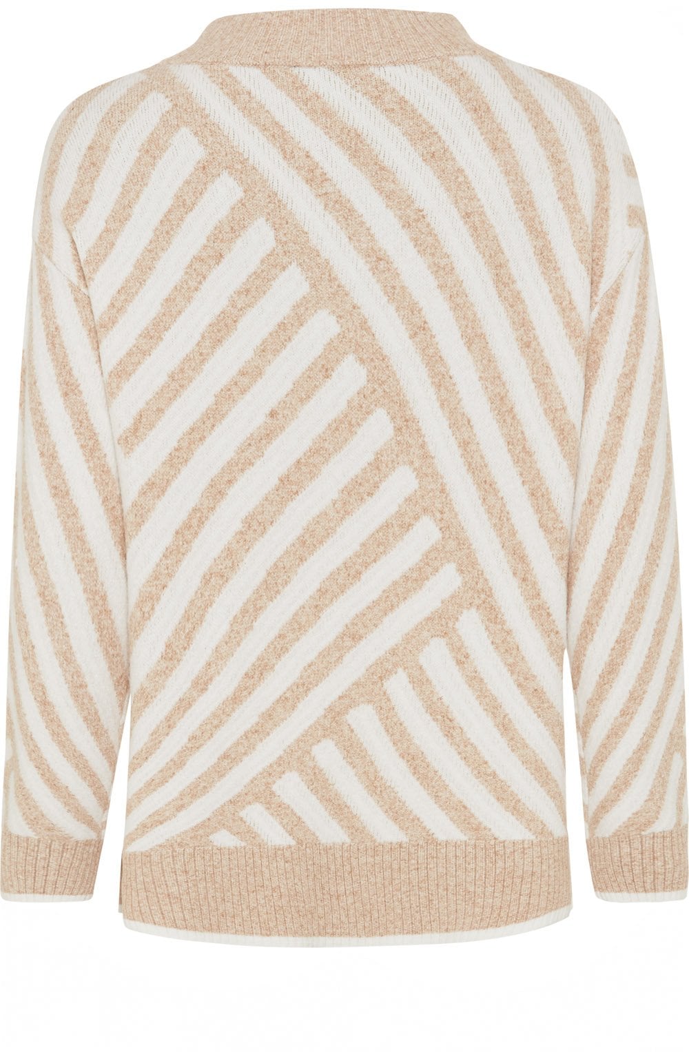 Warm Biscuit Contrast Stripe Cora Jumper