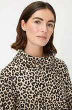 Warm Biscuit Leopard Cowl Neck Henny Jumper