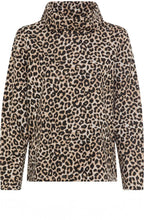 Warm Biscuit Leopard Cowl Neck Henny Jumper