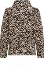 Warm Biscuit Leopard Cowl Neck Henny Jumper