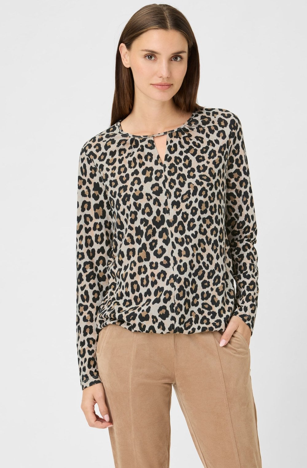 Warm Biscuit Leopard Print Clara Top