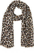 Warm Biscuit Leopard Print Scarf