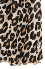 Warm Biscuit Leopard Print Scarf