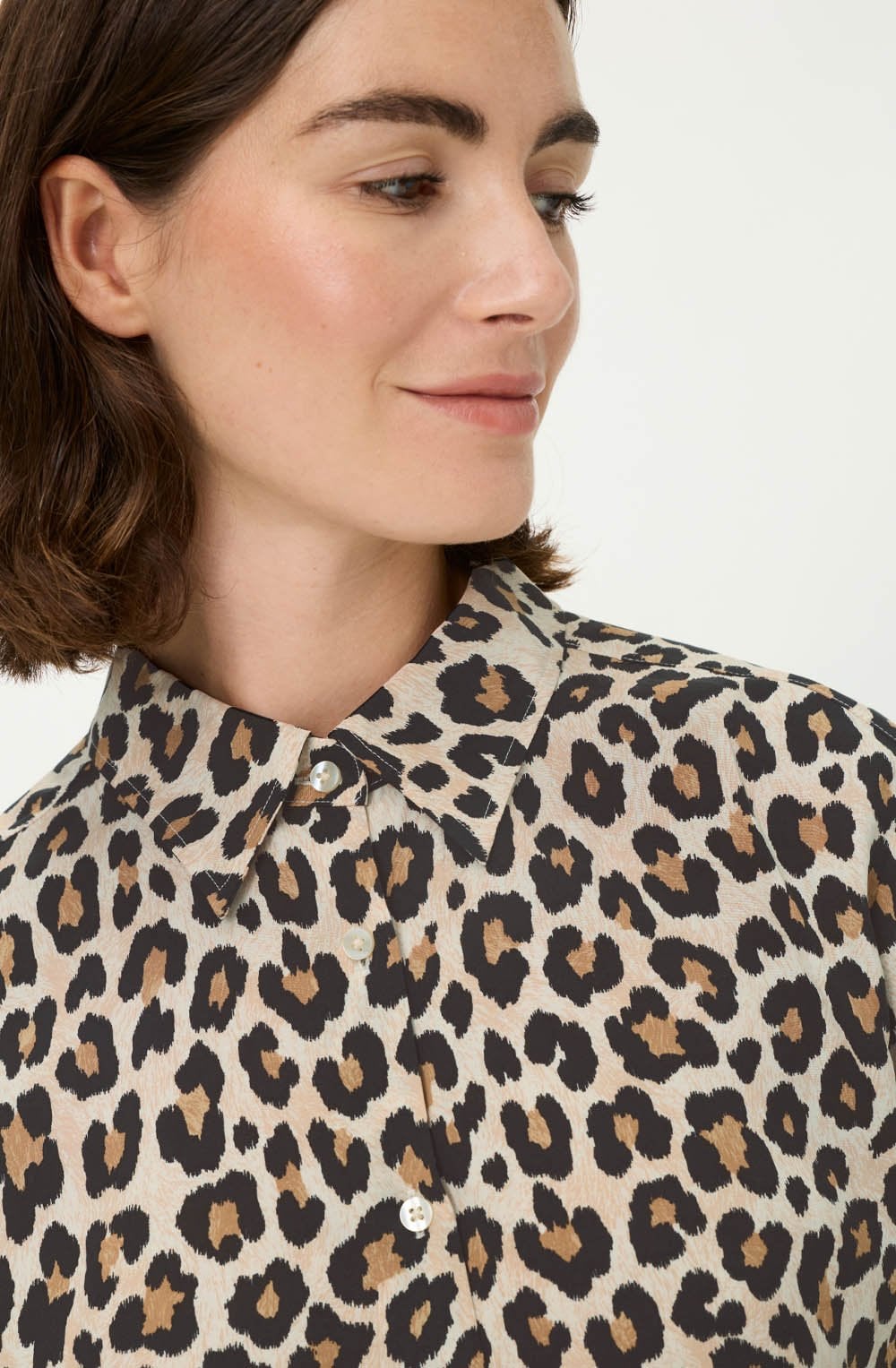 Warm Biscuit Leopard Print Shirt