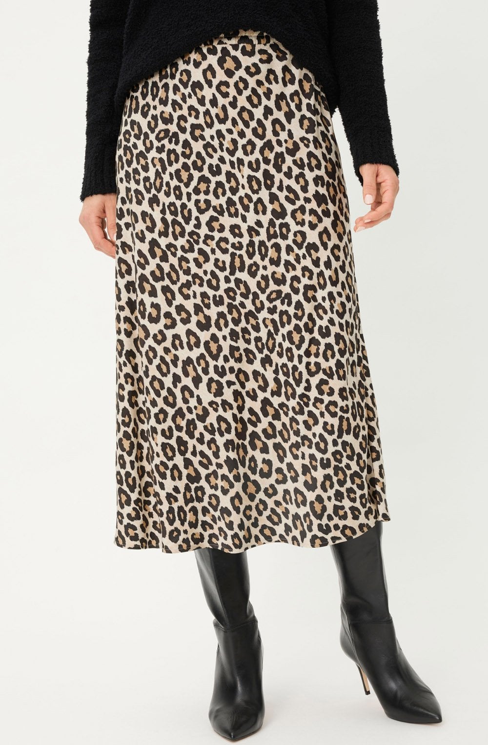 Warm Biscuit Leopard Print Skirt