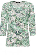 Wasabi Floral Design Sleeve Top