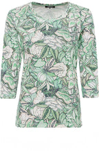 Wasabi Floral Design Sleeve Top