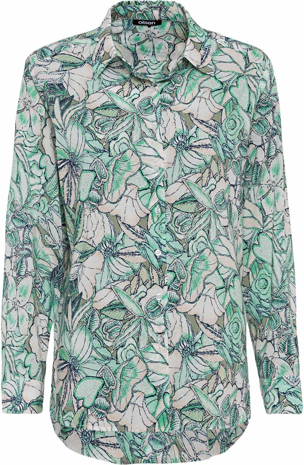 Wasabi Green Floral Shirt