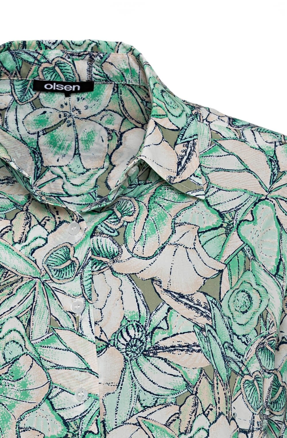 Wasabi Green Floral Shirt