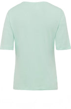 Wasabi T Shirt With Blue Floral Design