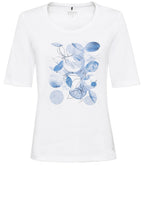 White Abstract Design Jersey T Shirt
